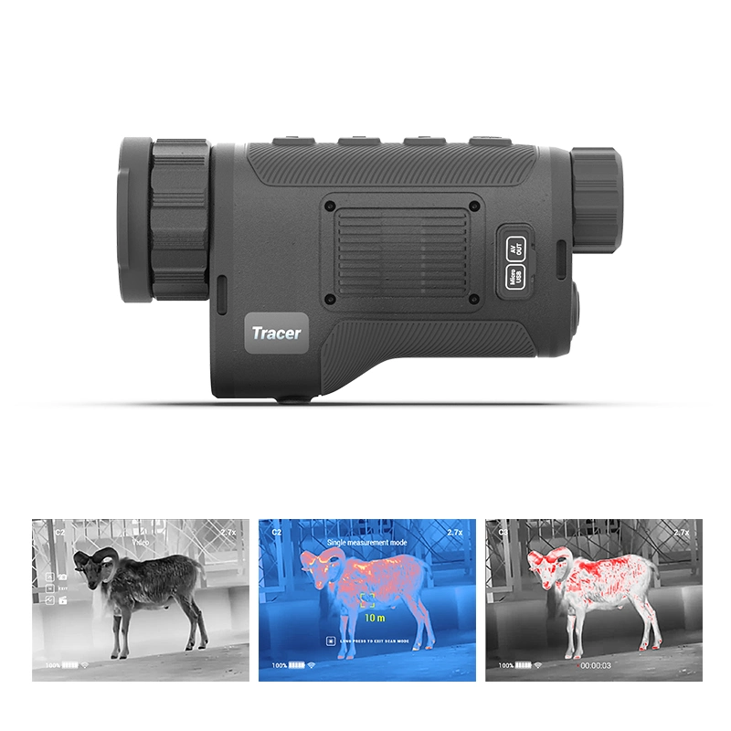 Multiple Palette Tracer Lrf Handheld Thermal Imaging Scope for Night Hunting with 1800m Long Detection Distance