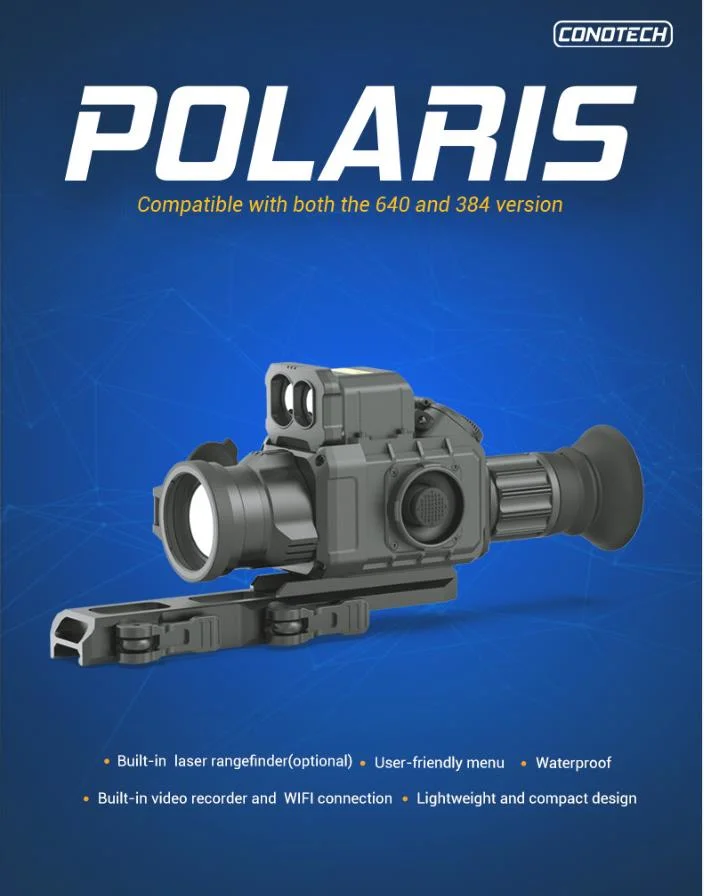 Excellent IP67 Waterproof One Thumb Operation Thermal Imaging Scope Polaris