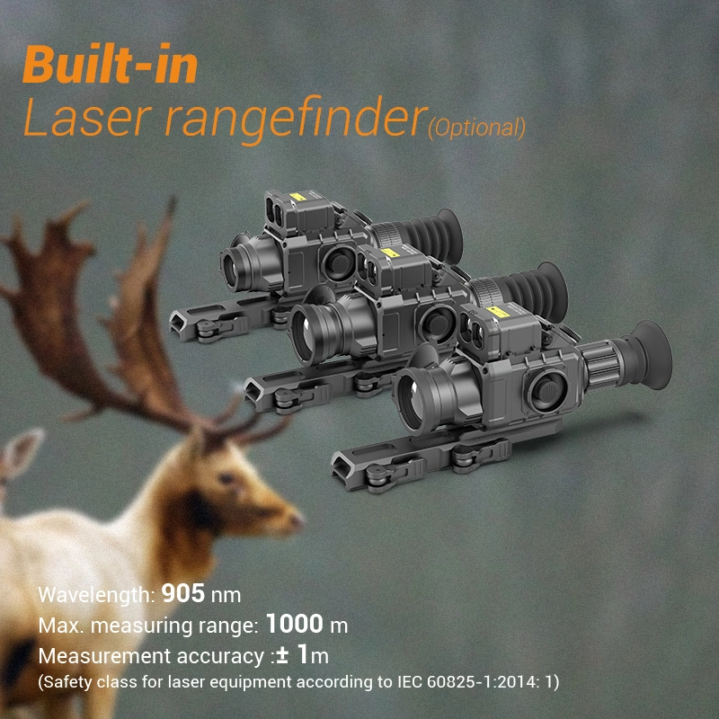 Infrared Thermal Night Vision Scope Sight Optional Laser Rangefinder Infrared Thermal Imaging Scope for Hunting