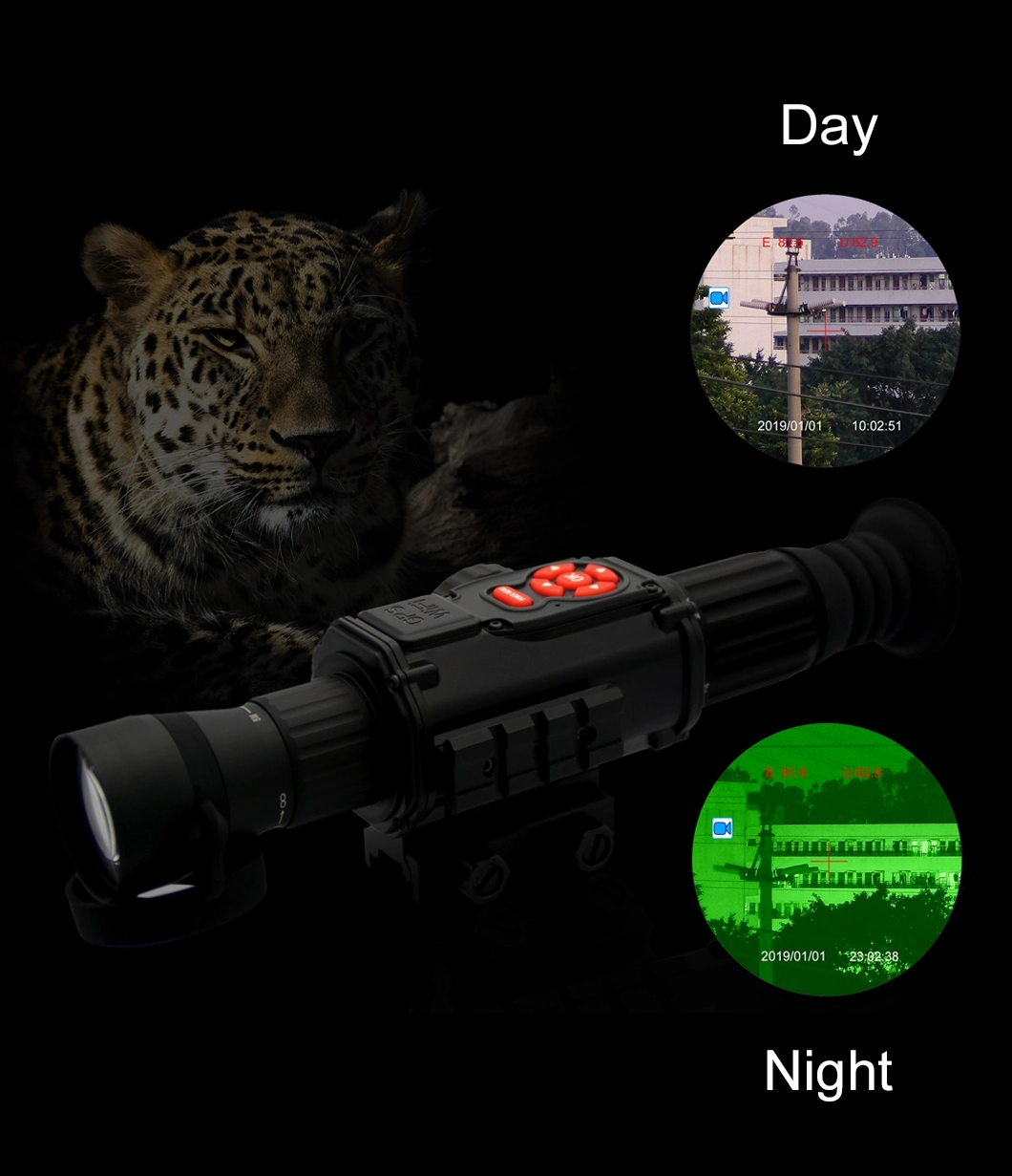 Ce Certificate Digital Day /Night Telescope Hunting Scope Night Vision with IR Illuminator