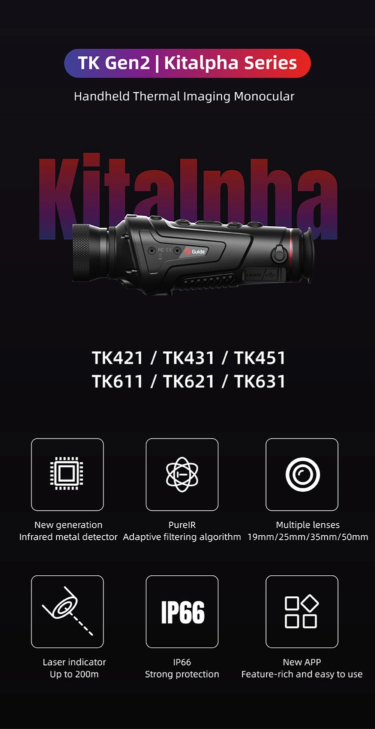 Excellent Imaging Performance Picture-in-Picture Handheld Infrared Night Vision Thermal Imaging Monocular